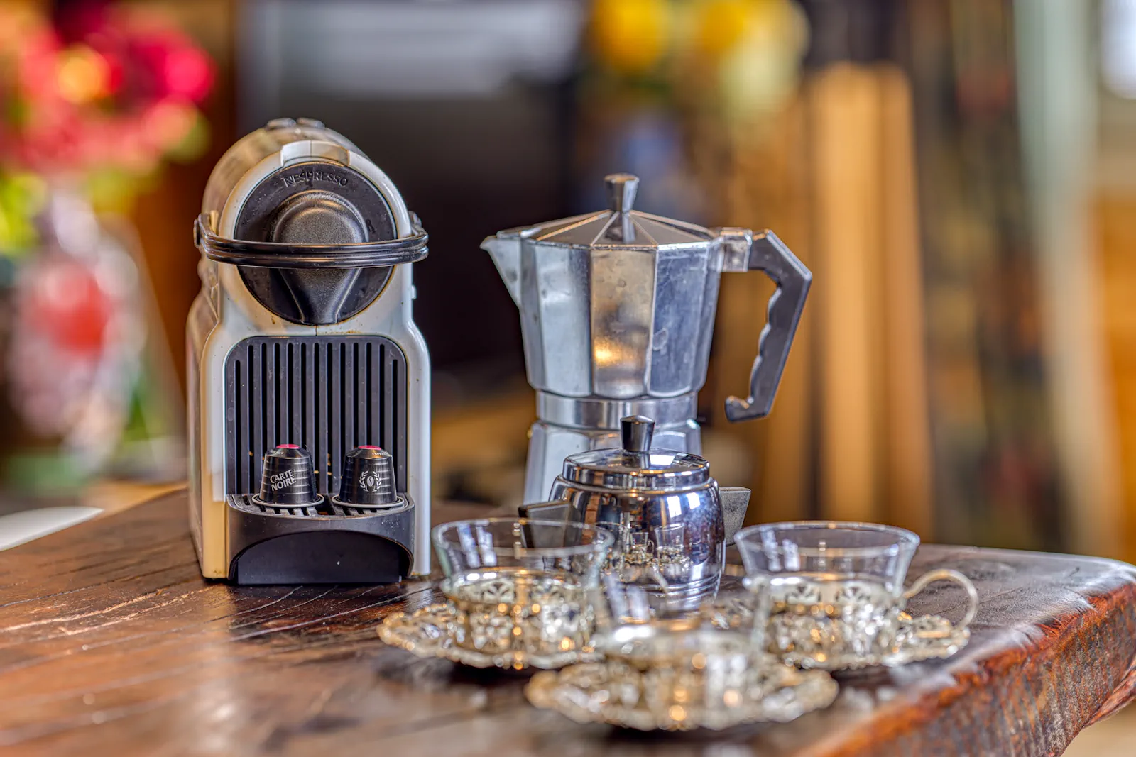 Cafetière mise à disposition dans les logements LELALEU