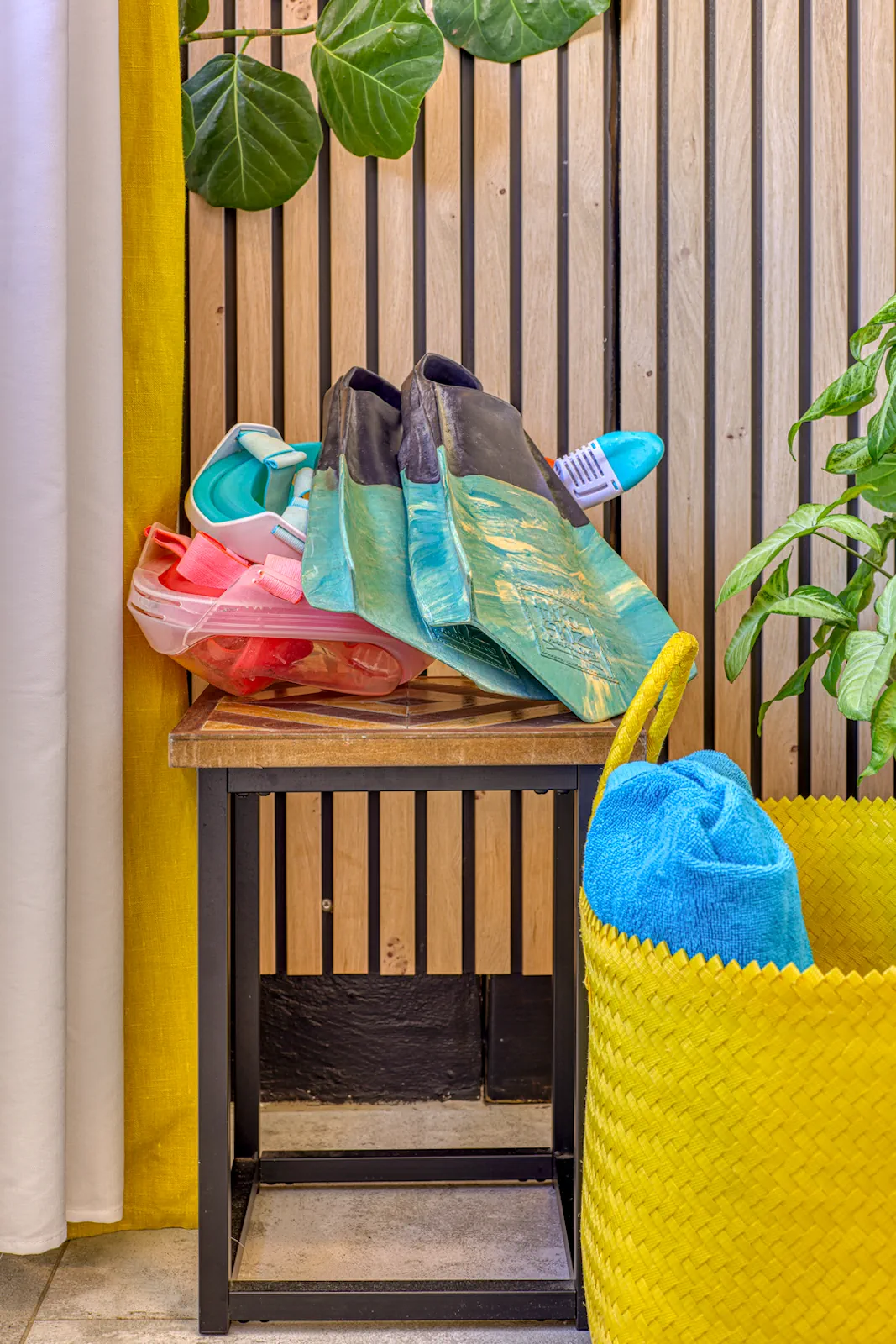 Serviettes et équipements de plage mis à disposition chez LELALEU